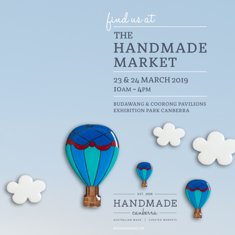 Find us at the Handmade Market 23 and 24 March 2019