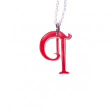 Pilcrow necklace in red