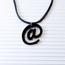 Black at sign necklace