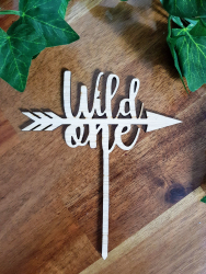 Wild one bamboo cake topper