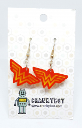 Wonder woman inspired earrings