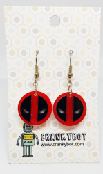 Deadpool inspired earrings