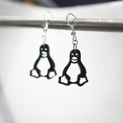 Black Tux penguin earrings