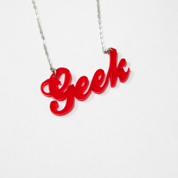Red geek necklace