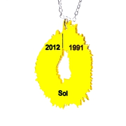 Solar Vis Jewellery - a physical visualisation of solar flares and radio flux from the past 20+ years