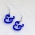 Blue mini ampersand earrings