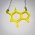 Translucent yellow chocolate molecule necklace