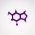 Purple chocolate molecule necklace