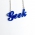 Blue geek necklace